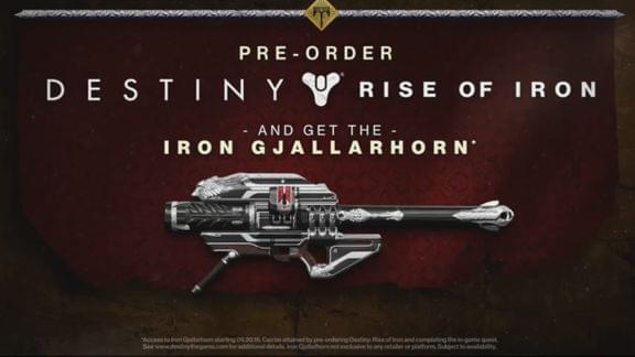 Destiny's Iron Gjallarhorn preorder bonus