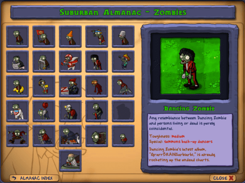 Screenshot of Plants vs. Zombies